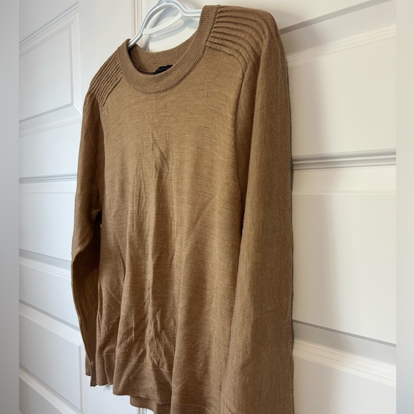 Talbots Merino Wool Pullover Tan Crewneck Sweater - Picture 4 of 6